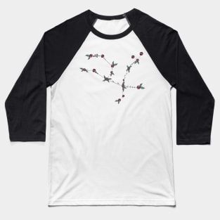 Andromeda (The Chained Maiden or Princess) Constellation Roses and Hearts Doodle Baseball T-Shirt